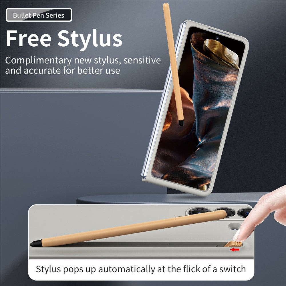 For Samsung Galaxy Z Fold8 Ultra Phone Case Hard PC Back Cover with Tempered Glass Film / Stylus