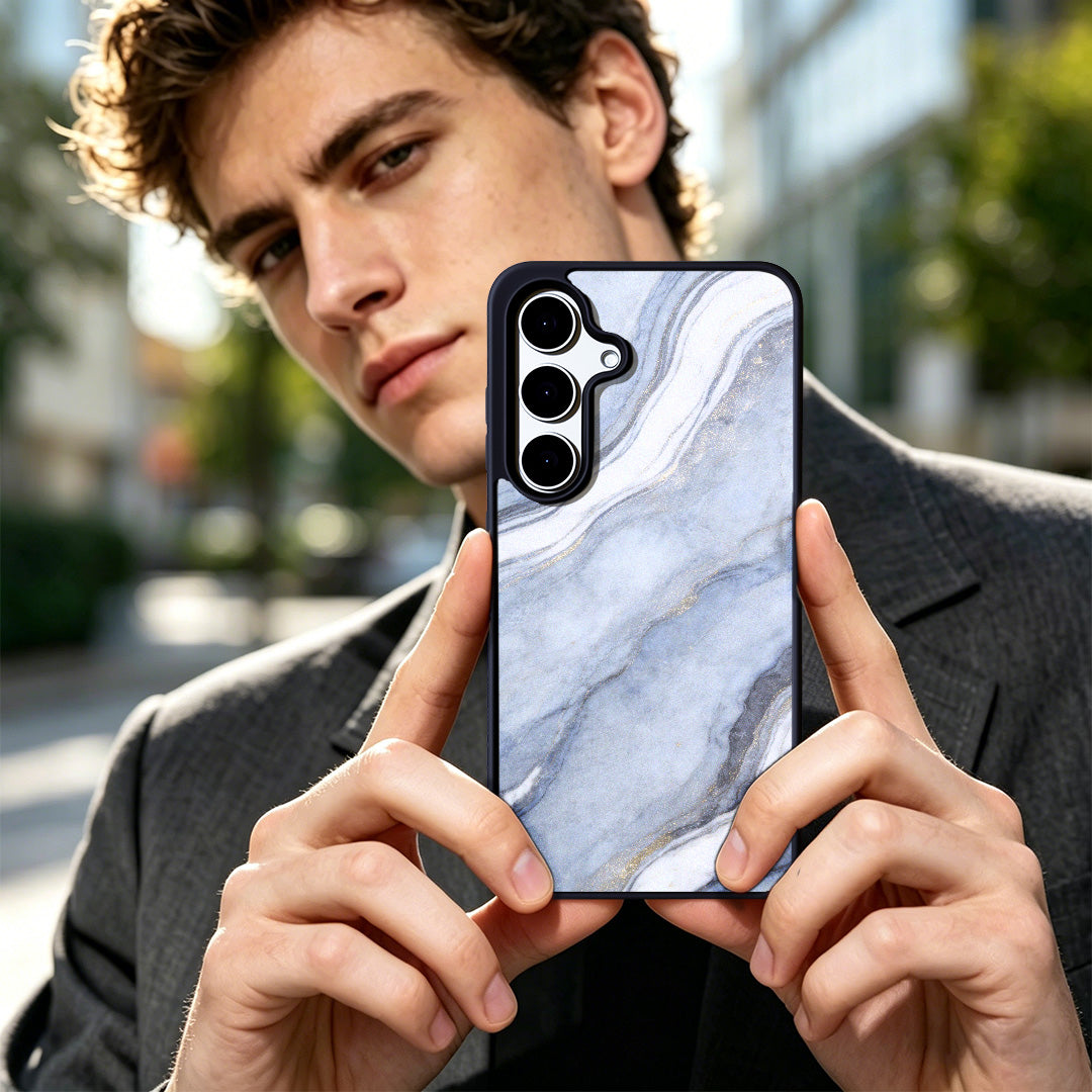 EYCASE for Samsung Galaxy S26+ Magnetic Case Marble Pattern TPU + Acrylic Shockproof Phone Cover