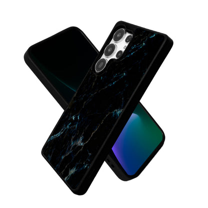 EYCASE for Samsung Galaxy S25 Ultra Magnetic Case Marble Pattern TPU + Acrylic Shockproof Phone Cover
