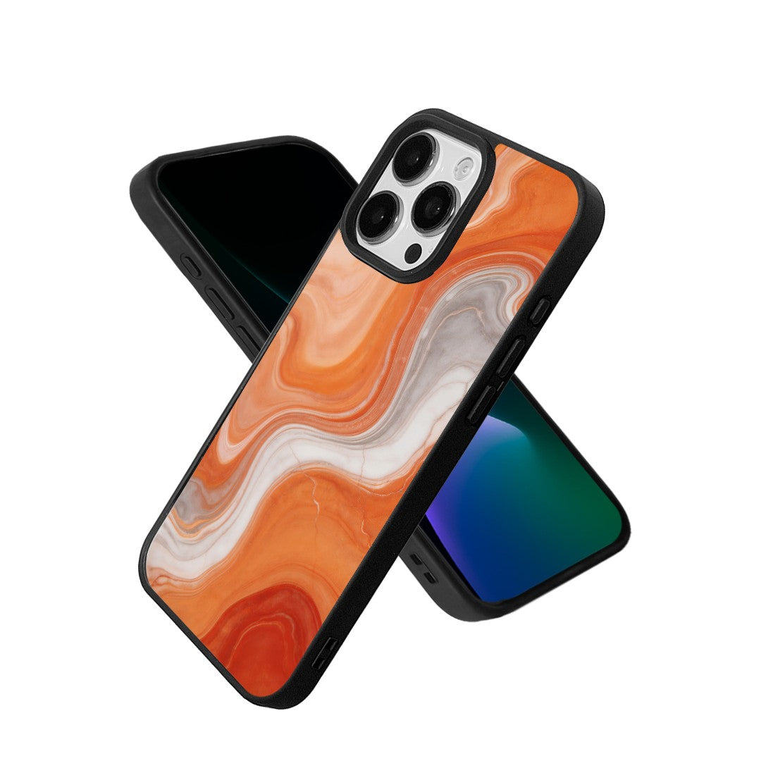 EYCASE for iPhone 15 Pro Max Magnetic Case Marble Pattern TPU + Acrylic Shockproof Phone Cover