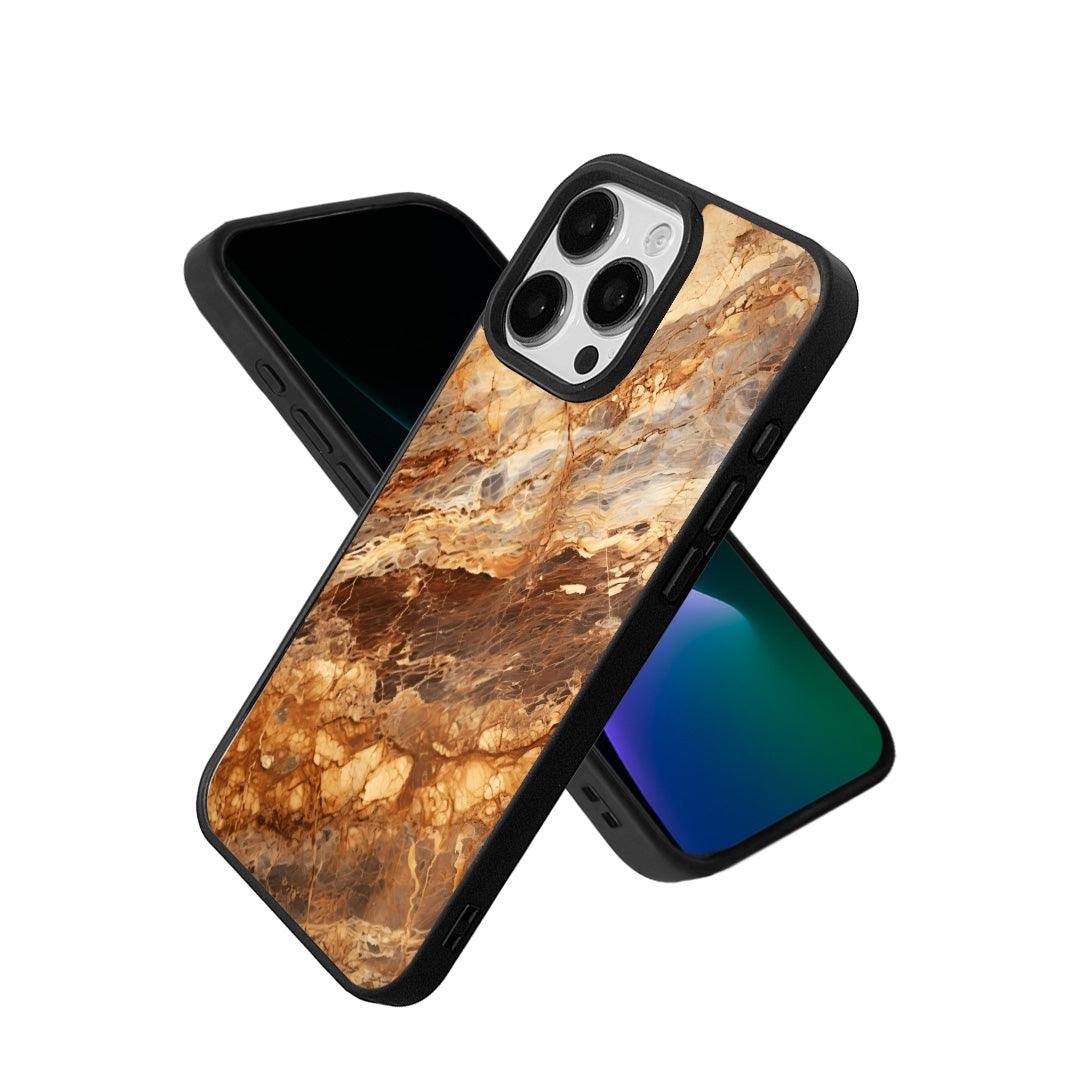 EYCASE for iPhone 15 Pro Magnetic Case Marble Pattern TPU + Acrylic Shockproof Phone Cover