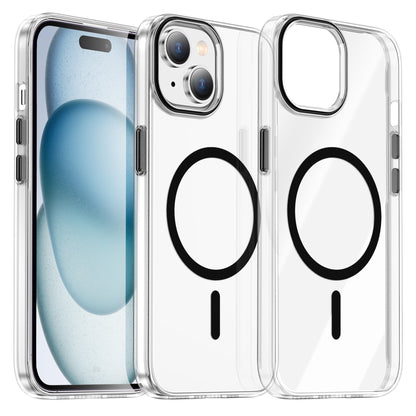 For iPhone 14 Plus Clear Magnetic Case PC Anti Drop Phone Back Cover Compatible with MagSafe