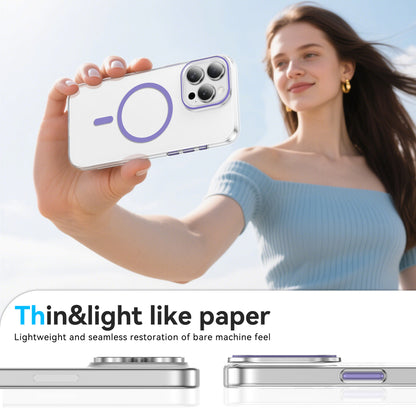 For iPhone 15 Pro Max Clear Magnetic Case PC Anti Drop Phone Back Cover Compatible with MagSafe