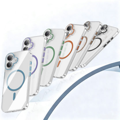 For iPhone 17 Clear Magnetic Case PC Anti Drop Phone Back Cover Compatible with MagSafe
