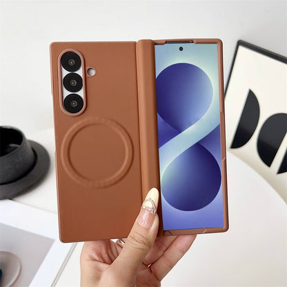 For Samsung Galaxy Z Fold8 Ultra Magnetic Case PU Leather + PC Protective Phone Cover