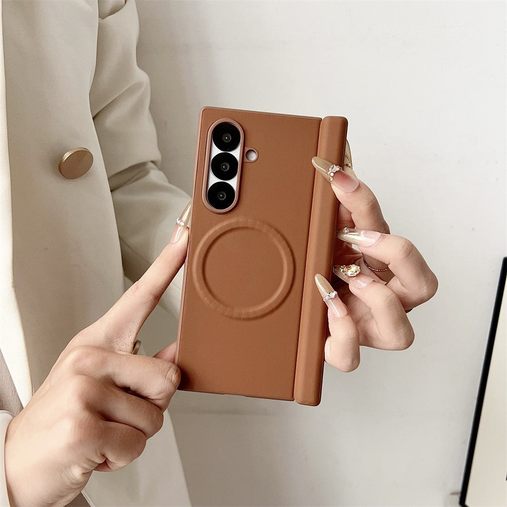 For Samsung Galaxy Z Fold8 Ultra Magnetic Case PU Leather + PC Protective Phone Cover