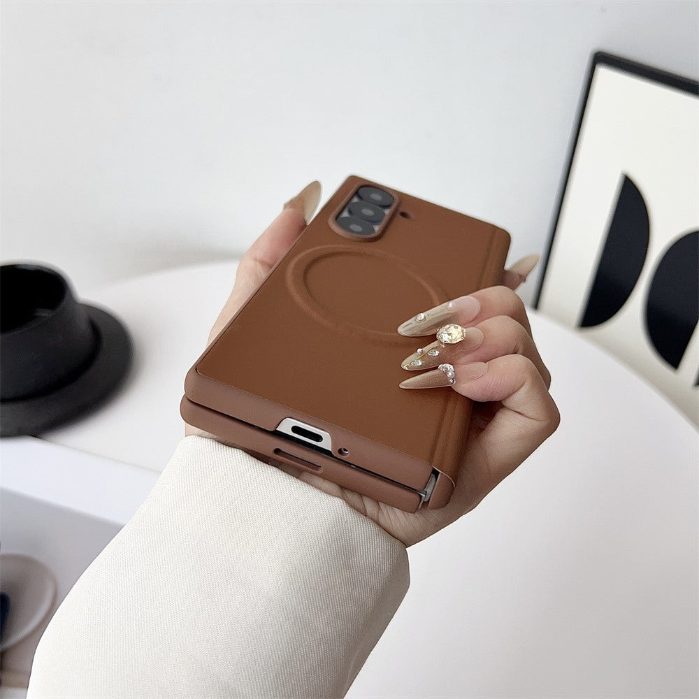 For Samsung Galaxy Z Fold8 Ultra Magnetic Case PU Leather + PC Protective Phone Cover