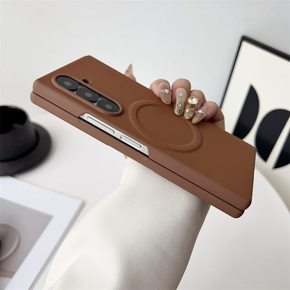 For Samsung Galaxy Z Fold8 Ultra Magnetic Case PU Leather + PC Protective Phone Cover