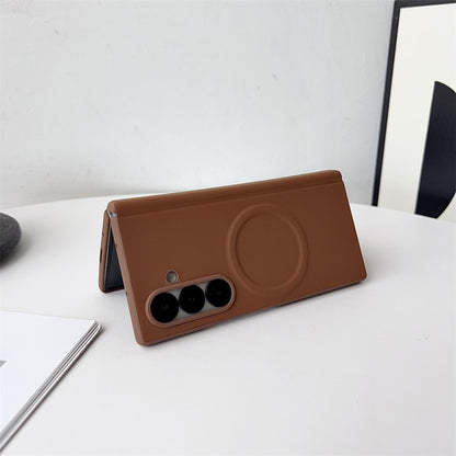 For Samsung Galaxy Z Fold8 Ultra Magnetic Case PU Leather + PC Protective Phone Cover