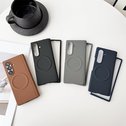 For Samsung Galaxy Z Fold8 Ultra Magnetic Case PU Leather + PC Protective Phone Cover