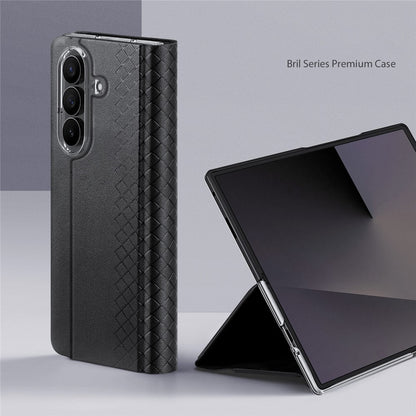 DUX DUCIS for Samsung Galaxy Z Fold8 Ultra Case  Bril Series Leather+PC Phone Cover with Stand