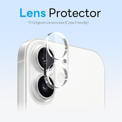 NORTHJO For iPhone 16 Case with Magnetic O-Ring Stand Compatible with MagSafe Translucent Matte Shockproof Phone Cover with Tempered Glass Film + Lens Film