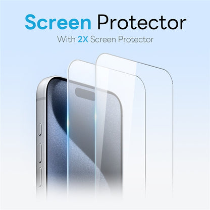 NORTHJO For iPhone 15 Pro Max Case with Magnetic Stand Compatible with MagSafe Translucent Matte Shockproof Phone Cover with 2Pcs Tempered Glass Protector + 2Pcs Lens Film