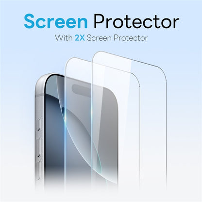 NORTHJO For iPhone 16 Pro Case with Magnetic Stand Compatible with MagSafe Translucent Matte Shockproof Phone Cover with 2Pcs Tempered Glass Protector + 2Pcs Lens Film