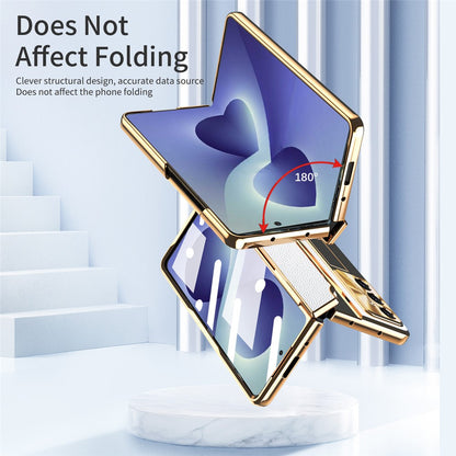 For Samsung Galaxy Z Fold8 Ultra Case Hinge Protection Leather + PC Shockproof Cover with Screen Protector