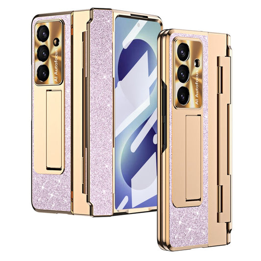For Samsung Galaxy Z Fold8 Ultra Case with Kickstand Hinge Protection Rhinestone Glitter PC Phone Cover