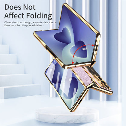 For Samsung Galaxy Z Fold8 Ultra Case with Kickstand Hinge Protection Rhinestone Glitter PC Phone Cover