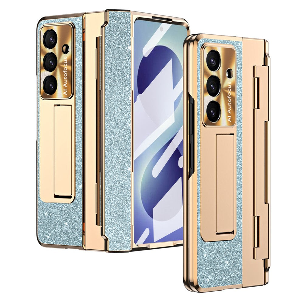 For Samsung Galaxy Z Fold8 Ultra Case with Kickstand Hinge Protection Rhinestone Glitter PC Phone Cover