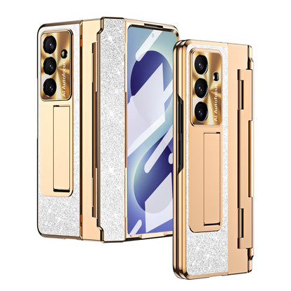 For Samsung Galaxy Z Fold8 Ultra Case with Kickstand Hinge Protection Rhinestone Glitter PC Phone Cover