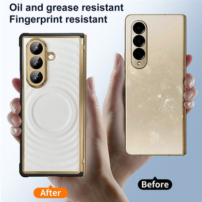 For Samsung Galaxy Z Fold8 Ultra Magnetic Case Leather Coated TPU PC Phone Cover with Tempered Glass Film