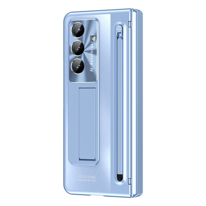 For Samsung Galaxy Z Fold8 Ultra Case Kickstand Hinge PC Phone Cover with Tempered Glass Film, Stylus