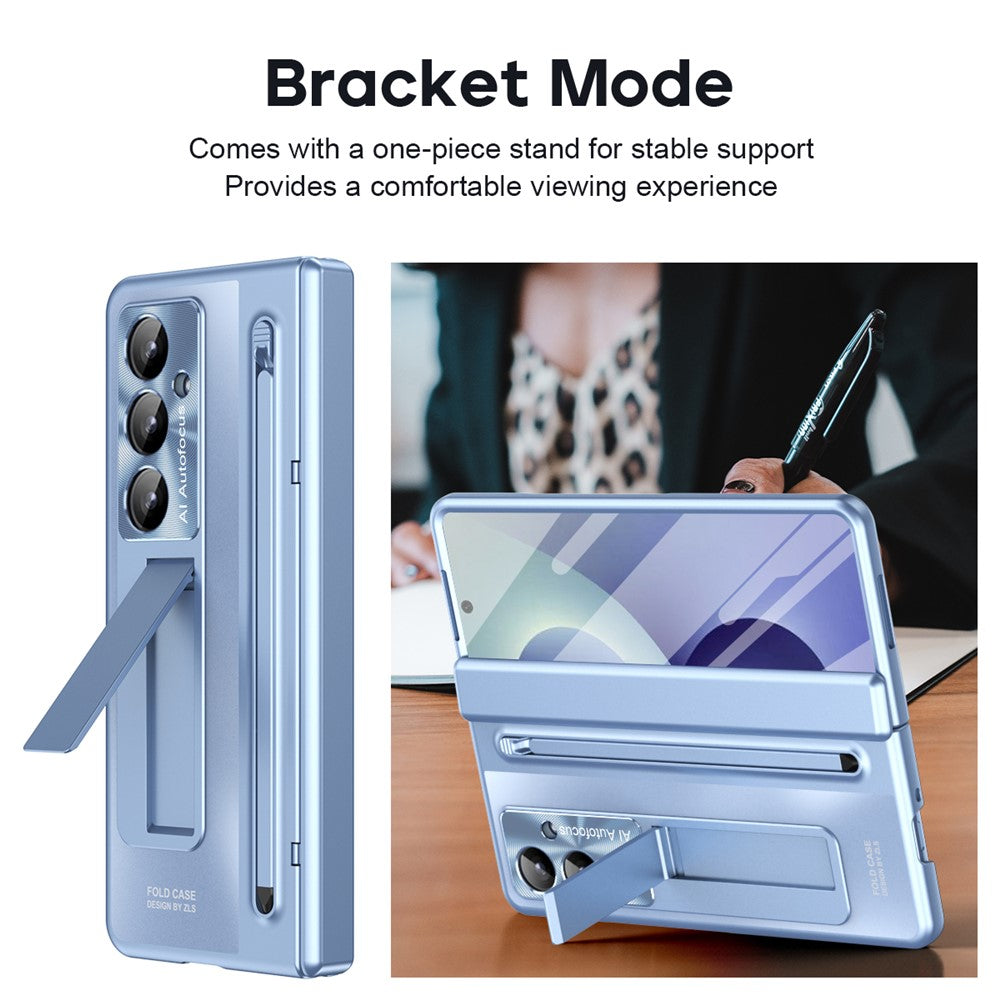 For Samsung Galaxy Z Fold8 Ultra Case Kickstand Hinge PC Phone Cover with Tempered Glass Film, Stylus