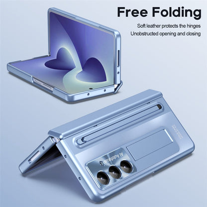 For Samsung Galaxy Z Fold8 Ultra Case Kickstand Hinge PC Phone Cover with Tempered Glass Film, Stylus