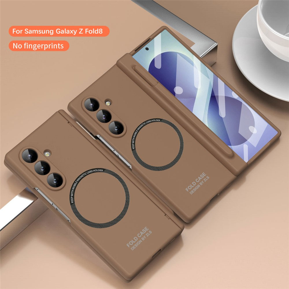 For Samsung Galaxy Z Fold8 Ultra Magnetic Case All-inclusive Shockproof Protective Cover with Tempered Glass Film / Stylus