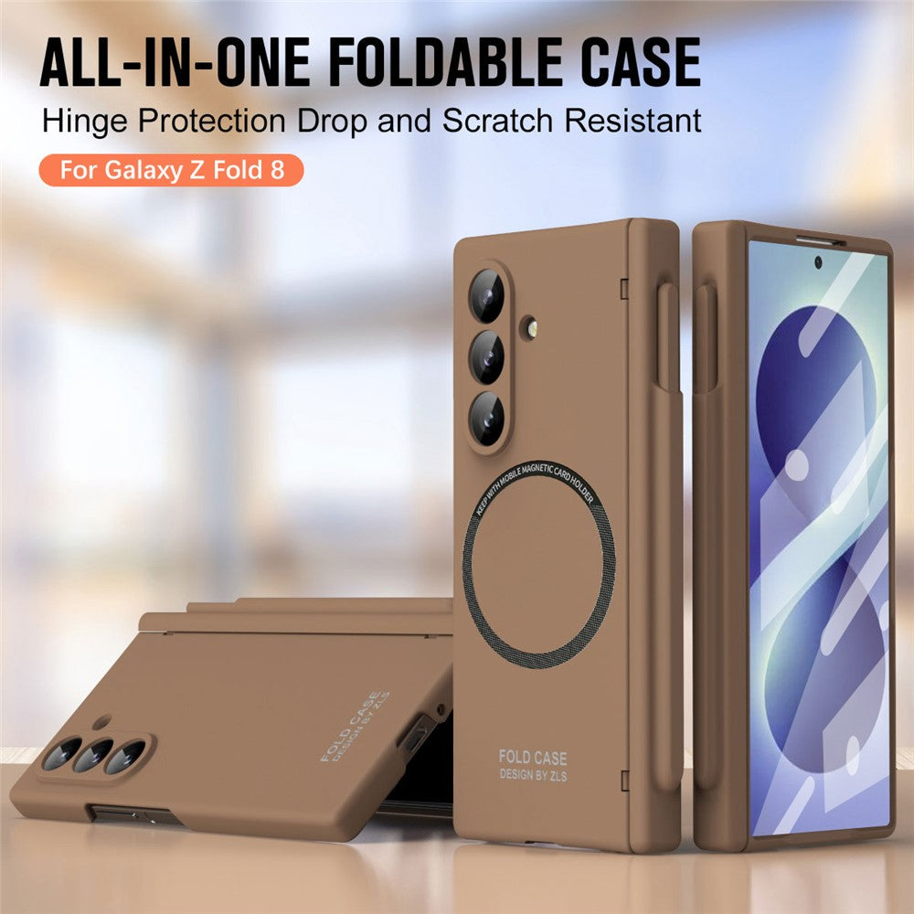 For Samsung Galaxy Z Fold8 Ultra Magnetic Case All-inclusive Shockproof Protective Cover with Tempered Glass Film / Stylus