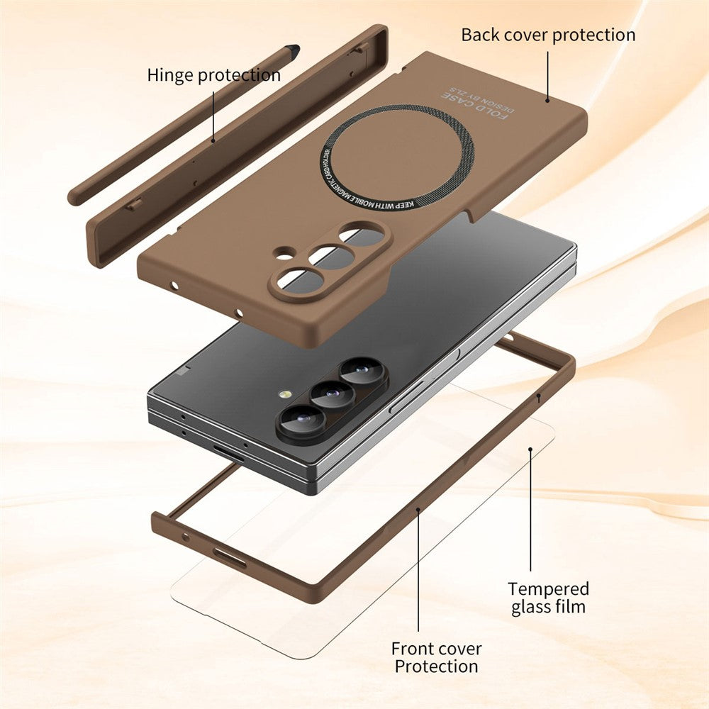 For Samsung Galaxy Z Fold8 Ultra Magnetic Case All-inclusive Shockproof Protective Cover with Tempered Glass Film / Stylus
