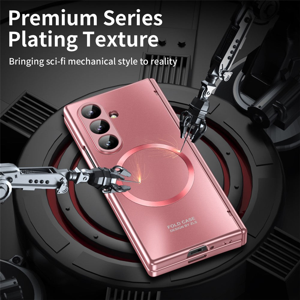 For Samsung Galaxy Z Fold8 Ultra Magnetic Case Electroplated PC Shockproof Protective Cover with Tempered Glass Film