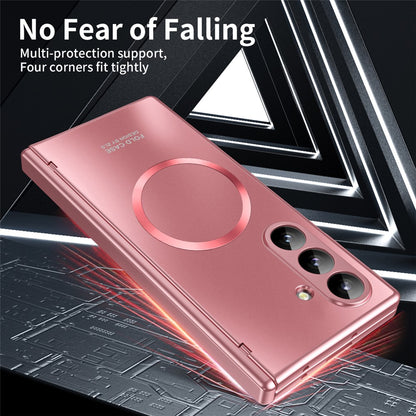 For Samsung Galaxy Z Fold8 Ultra Magnetic Case Electroplated PC Shockproof Protective Cover with Tempered Glass Film