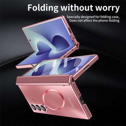 For Samsung Galaxy Z Fold8 Ultra Magnetic Case Electroplated PC Shockproof Protective Cover with Tempered Glass Film