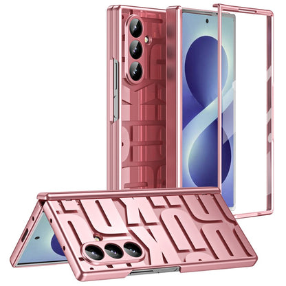 For Samsung Galaxy Z Fold8 Ultra Case Electroplating PC Phone Cover with Tempered Glass Film