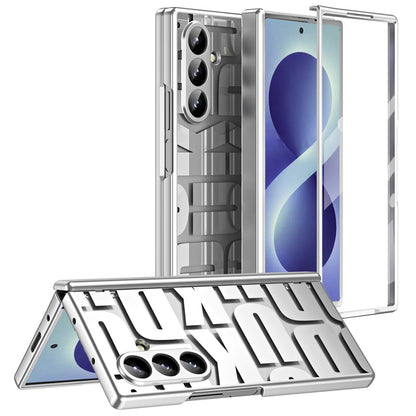 For Samsung Galaxy Z Fold8 Ultra Case Electroplating PC Phone Cover with Tempered Glass Film