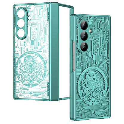 For Samsung Galaxy Z Fold8 Ultra Case Mechanical Legend Electroplating PC Phone Cover with Screen Film
