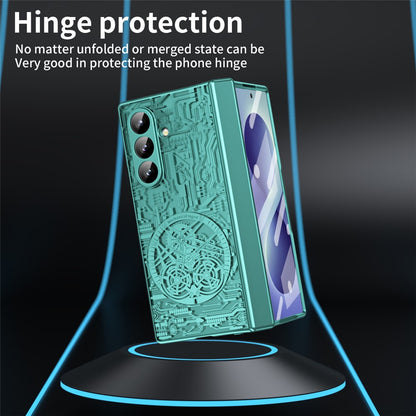 For Samsung Galaxy Z Fold8 Ultra Case Mechanical Legend Electroplating PC Phone Cover with Screen Film