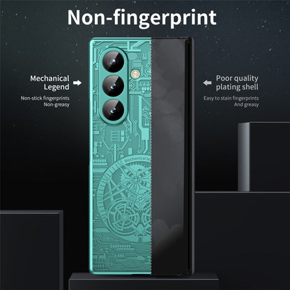 For Samsung Galaxy Z Fold8 Ultra Case Mechanical Legend Electroplating PC Phone Cover with Screen Film