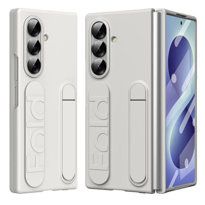 For Samsung Galaxy Z Fold8 Ultra Case Kickstand Wristband PC Phone Cover with Tempered Glass Film
