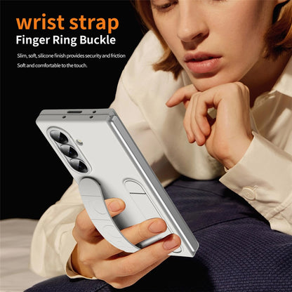 For Samsung Galaxy Z Fold8 Ultra Case Kickstand Wristband PC Phone Cover with Tempered Glass Film