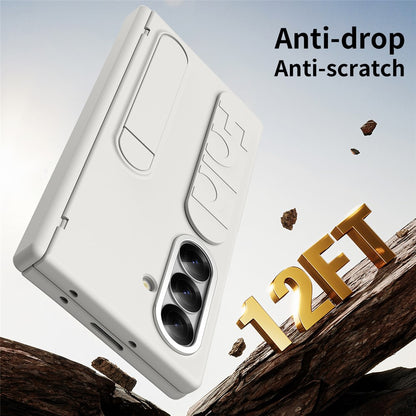 For Samsung Galaxy Z Fold8 Ultra Case Kickstand Wristband PC Phone Cover with Tempered Glass Film