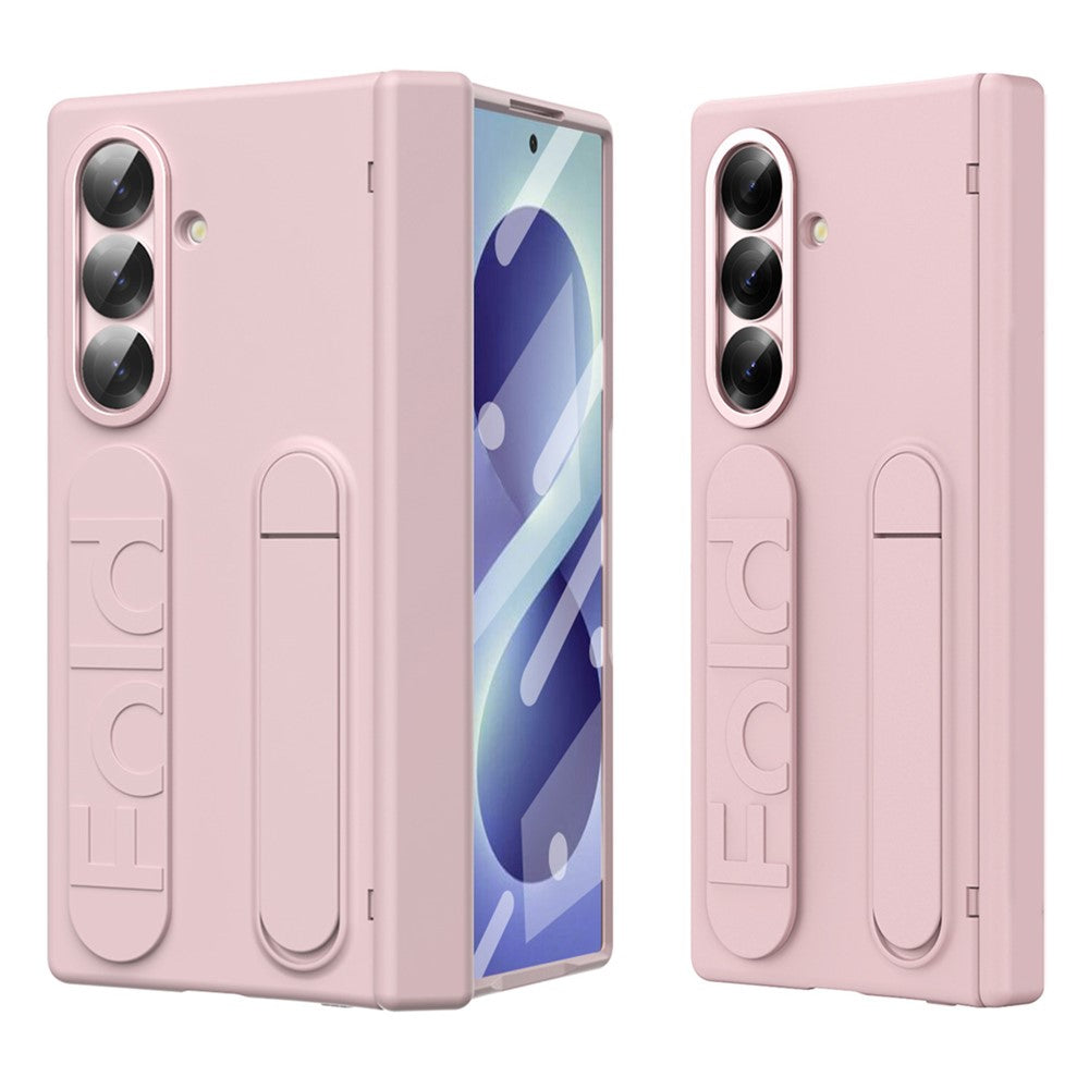 For Samsung Galaxy Z Fold8 Ultra Case Kickstand Wristband PC Phone Cover with Tempered Glass Film