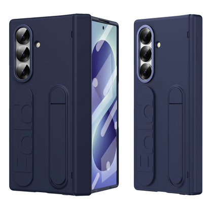 For Samsung Galaxy Z Fold8 Ultra Case Kickstand Wristband PC Phone Cover with Tempered Glass Film