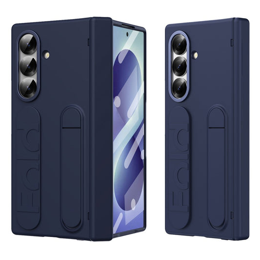 For Samsung Galaxy Z Fold8 Ultra Case Kickstand Wristband PC Phone Cover with Tempered Glass Film