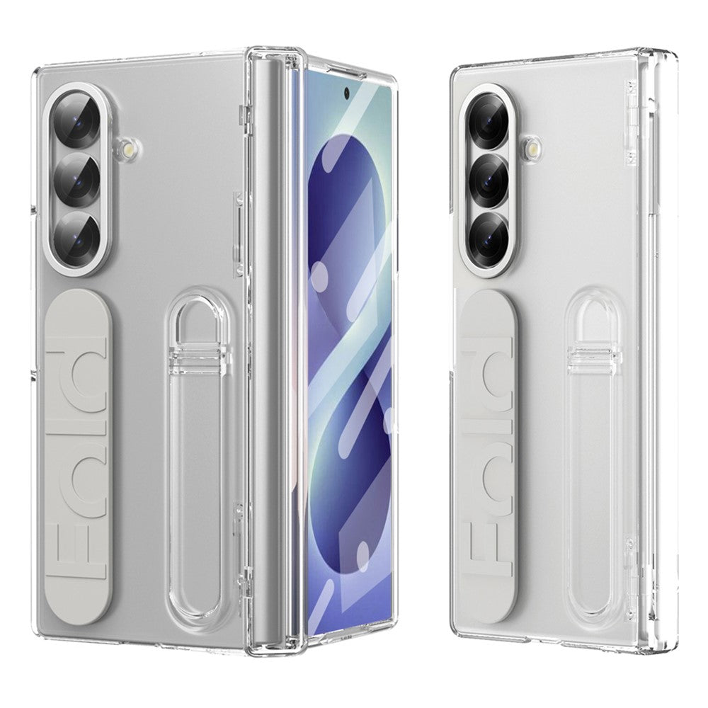 For Samsung Galaxy Z Fold8 Ultra Case Kickstand Wristband PC Phone Cover with Tempered Glass Film