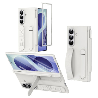 For Samsung Galaxy Z Fold8 Ultra Case Kickstand Wristband Hard PC Phone Cover with Pen Slot / Stylus