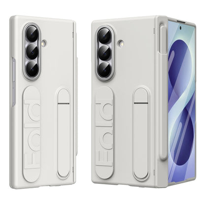 For Samsung Galaxy Z Fold8 Ultra Case Kickstand Wristband Hard PC Phone Cover with Pen Slot / Stylus