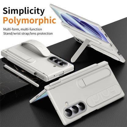 For Samsung Galaxy Z Fold8 Ultra Case Kickstand Wristband Hard PC Phone Cover with Pen Slot / Stylus