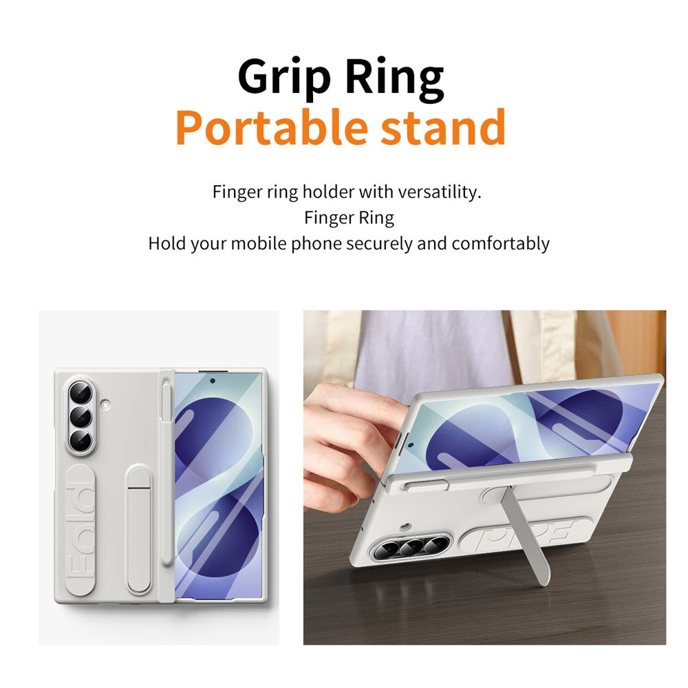 For Samsung Galaxy Z Fold8 Ultra Case Kickstand Wristband Hard PC Phone Cover with Pen Slot / Stylus