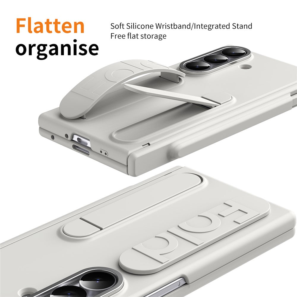 For Samsung Galaxy Z Fold8 Ultra Case Kickstand Wristband Hard PC Phone Cover with Pen Slot / Stylus
